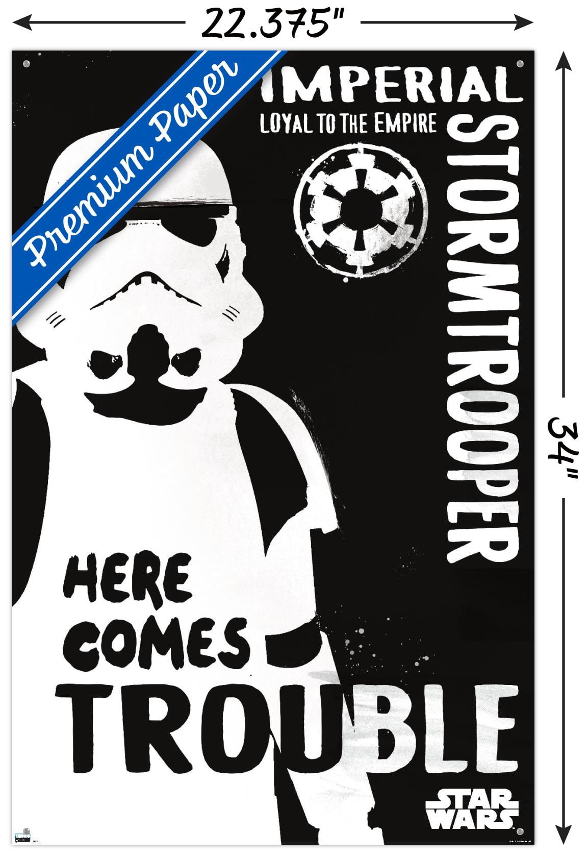 Star Wars: Saga - Stormtrooper Trouble Wall Poster with Pushpins, 22.375" x 34"