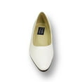 thumbnail image 2 of PEERAGE Gloria Women Wide Width Leather Wedge Pump WHITE 8.5, 2 of 6