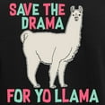 thumbnail image 3 of CafePress - Save The Drama For Yo Llama Women's Dark Pajamas - Women's Short Sleeve Print T-Shirt and Pants Dark Cotton Pajama Set, 3 of 7
