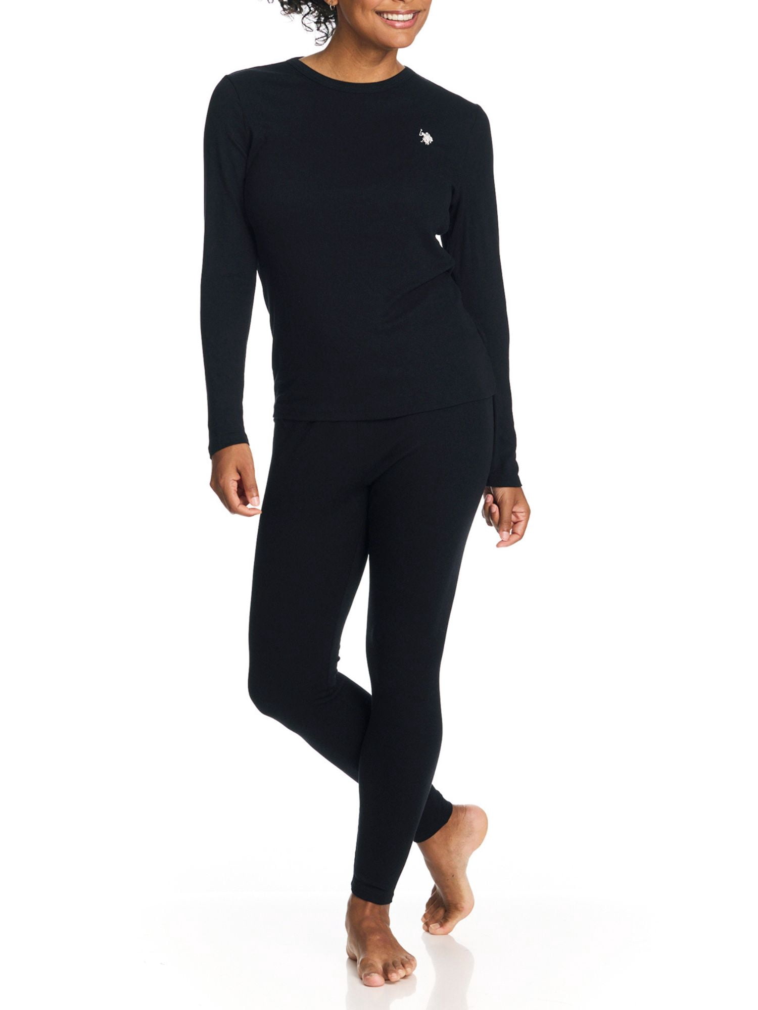 U.S. Polo Assn. Women's & Women's Plus Brushed Base Layer Long Underwear Thermal Set, Sizes S-3X
