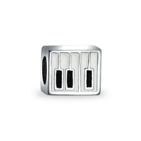 Piano Charm Pendant - Music Student Teacher Musician Piano Keys Charm Bead For Teen For Women 925 Sterling Silver Fits European Bracelet