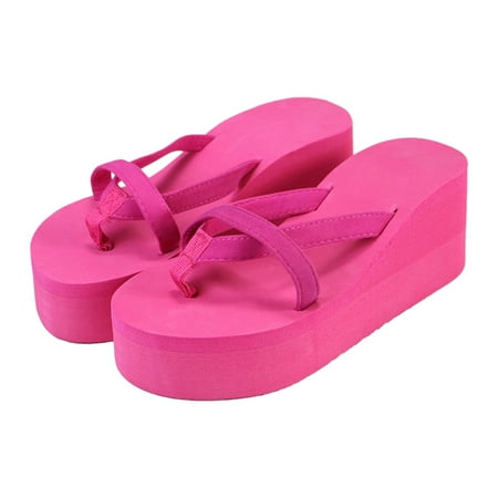 

NUOLUX Woman Summer Slipsole Slipper Skid Resistance Beach Cool Slipper for Woman Lady Female (Size 44 Yard Rosy)