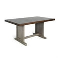 thumbnail image 3 of Camie 4pc Corner Breakfast Nook Set, Gray Brown Dining Table and Bench, 3 of 6