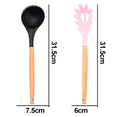 thumbnail image 2 of Juego de utensilios de cocina de silicona, juego de utensilios de cocina de silicona de madera de bambú, juego de utensilios de silicona, 2 uds., 2 of 5