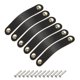 thumbnail image 1 of Uxcell 6 Paquetes Tiradores de Cajón de Cuero con Tornillos, Negro/Dorado (Espaciado de Agujeros: 96 mm), 1 of 5
