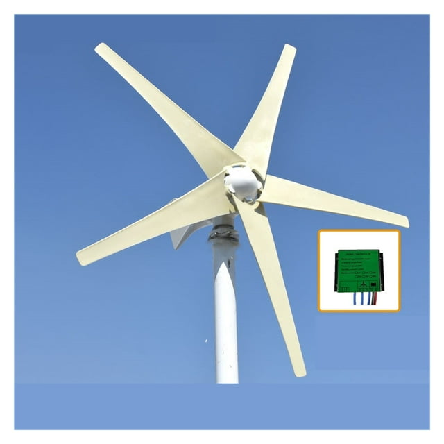 Wind Turbine Generator Windwill 600W 800W 12V 24V With 3 Blades 5 Blades MPPT PWM Controller For Homeuse ,Easy to Install