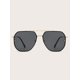 thumbnail image 2 of 1pc Men's Metallic Frame Square Fashionable Eyeglasses Suitable For Daily Wear, 2 of 4