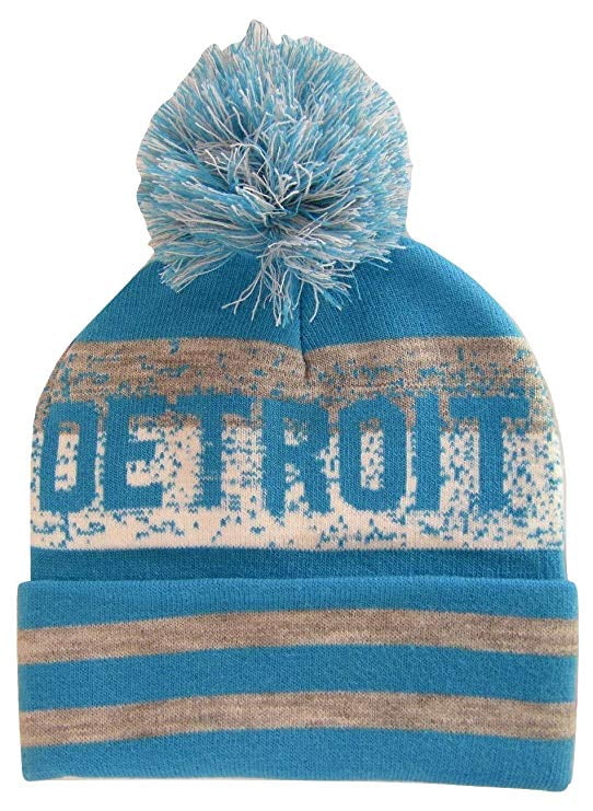 Winter Knit Pom Beanie Hat (Light 