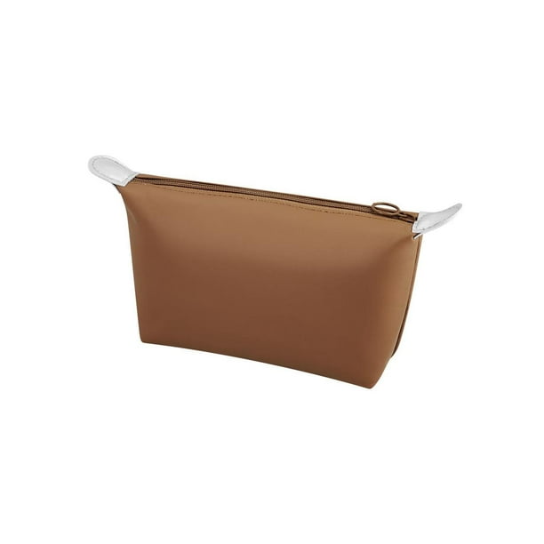Cosmetiquera con forro interno-Kaunis cafe 21.5 x 13 x 6.5