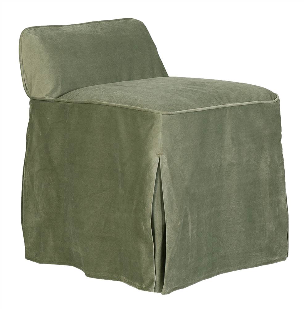 Willow Vanity Chair Slipcover in Portsmouth Loden