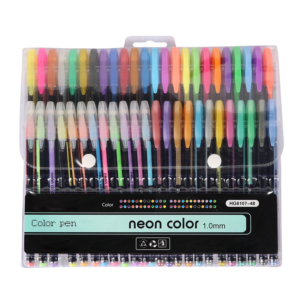 Willstar 24/36/48 Metallic Neon Gel Pen Set Watercolor Marker Pastel
