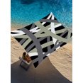thumbnail image 2 of Sun Shade Sail 8'x10' Sage Green Stripes Rectangle Sun Shade Sails Canopy Waterproof Black Grey Lines Art Outdoor Sunshades Sand UV Block Cover Shades Cloth for Patio Backyard Garden Deck Porch Lawn, 2 of 9