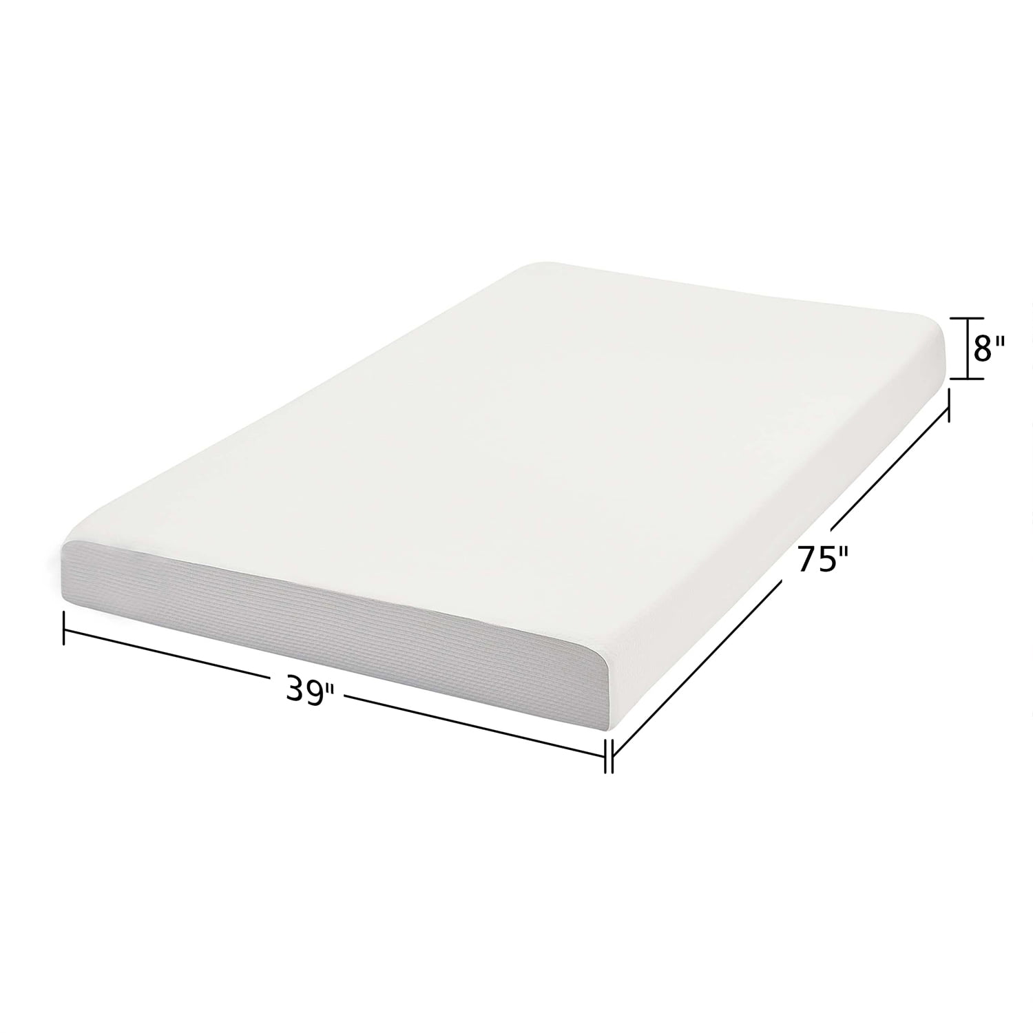 Bastch Memory Foam Mattress, 8 Inch Twin Size Medium Firm Memory Foam Mattress in a Box, Strong Edge Support, Pressure Relief & Motion Isolation