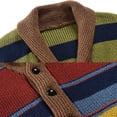 thumbnail image 4 of TITAKING Men's Sweater Coat Fall Winter Lapel Color Matching Sweater, 4 of 6