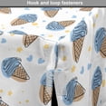 thumbnail image 4 of Ice Cream Dog Crate Cover, Cones Summer Flavors Freshness Flowers Hearts Pastel Cartoon, Easy to Use Pet Kennel Cover for Dogs, 35" x 23" x 27", Pale Blue Tan and Pale Yellow, by Ambesonne, 4 of 6