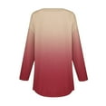 thumbnail image 4 of Fall Tops for Women 2025 Trendy, Yigetop Long Sleeve Tops for Women Neck Casual Petite T Shirts Women's Tunics Watermelon Red 3XL, 4 of 5