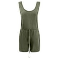 thumbnail image 3 of Women's Fashion Casual Sleeveless Vest Solid Color Shorts, 3 of 3