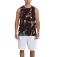 thumbnail image 4 of Easygdp Eiffel Tower Men's Mesh Basketball Jersey Quick Drying Sleeveless Shirts Fitted Muscle Tank Tops Sport Round Neck T-Shirt - 3X-Large, 4 of 9