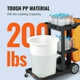 thumbnail image 3 of VEVOR Commercial Janitorial Trolley Cleaning Cart with PVC Bag for Housekeeping Office, 3 of 9