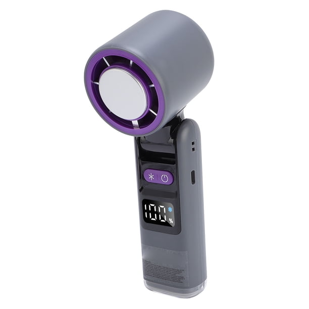 Ventilador De Enfriamiento De Alta Velocidad, Ventilador Portátil Con Pantalla Digital Y Diseño Plegable Para Viajes, Exteriores, Interiores, Niveles De 5 Velocidades, Batería