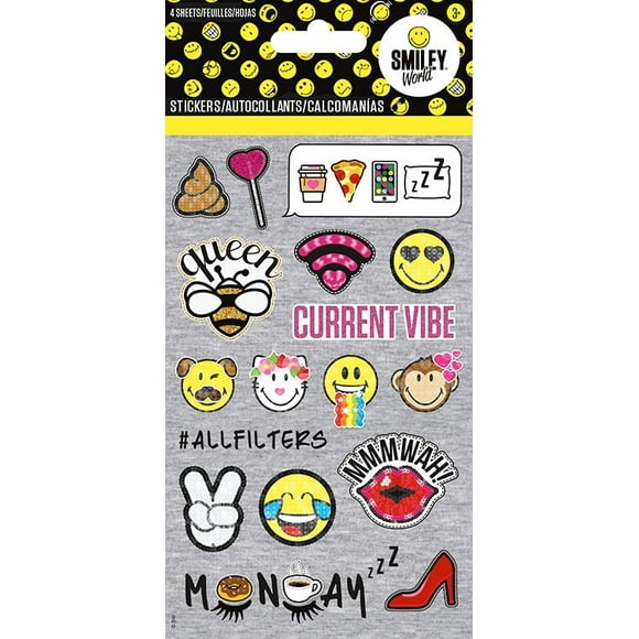 Standard Stickers 4 sheet - Smiley World - Patchtastic Stationery New st4119