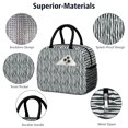 thumbnail image 4 of Insulated Lunch Bag for Women, Floral Print Oxford Fabric Lunch Box, Leakproof Thermal Cooler Tote for Work, School & Picnic, Leopard Animal Print, 4 of 5