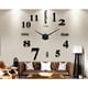 thumbnail image 3 of Kits de movimiento de reloj silencioso de pared para bricolaje, reemplazo de reloj decorativo (negro), 3 of 7