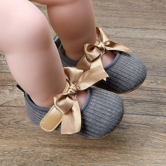 QTBIUQ Bambin Enfants Bébé Filles Chaussures Été Bowkont Princesse Robe Chaussures Solides Chaussures