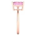 thumbnail image 3 of Solitaire Engagement Ring for Women - 2.5ct Simulated Pink Diamond in 18K Rose Gold Promise Ring, 3 of 6