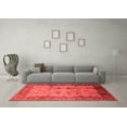 thumbnail image 3 of Ahgly Company Indoor Round Oriental Red Industrial Area Rugs, 5' Round, 3 of 4