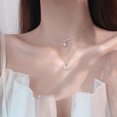 thumbnail image 2 of Qarigey Collar minimalista de plata con dije de luna y estrella de doble capa, pieza llamativa delicada y de moda Ropa, zapatos y accesorios Miscelánea, 2 of 6