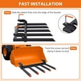 thumbnail image 5 of Clamp on Debris Forks to 48" Bucket, Heavy Duty 5 Fork Tines Clamp-on Pallet Attachments with 2500 LBS Capacity Fit for Tractor Bucket, Skid Steer Loader, 5 of 7