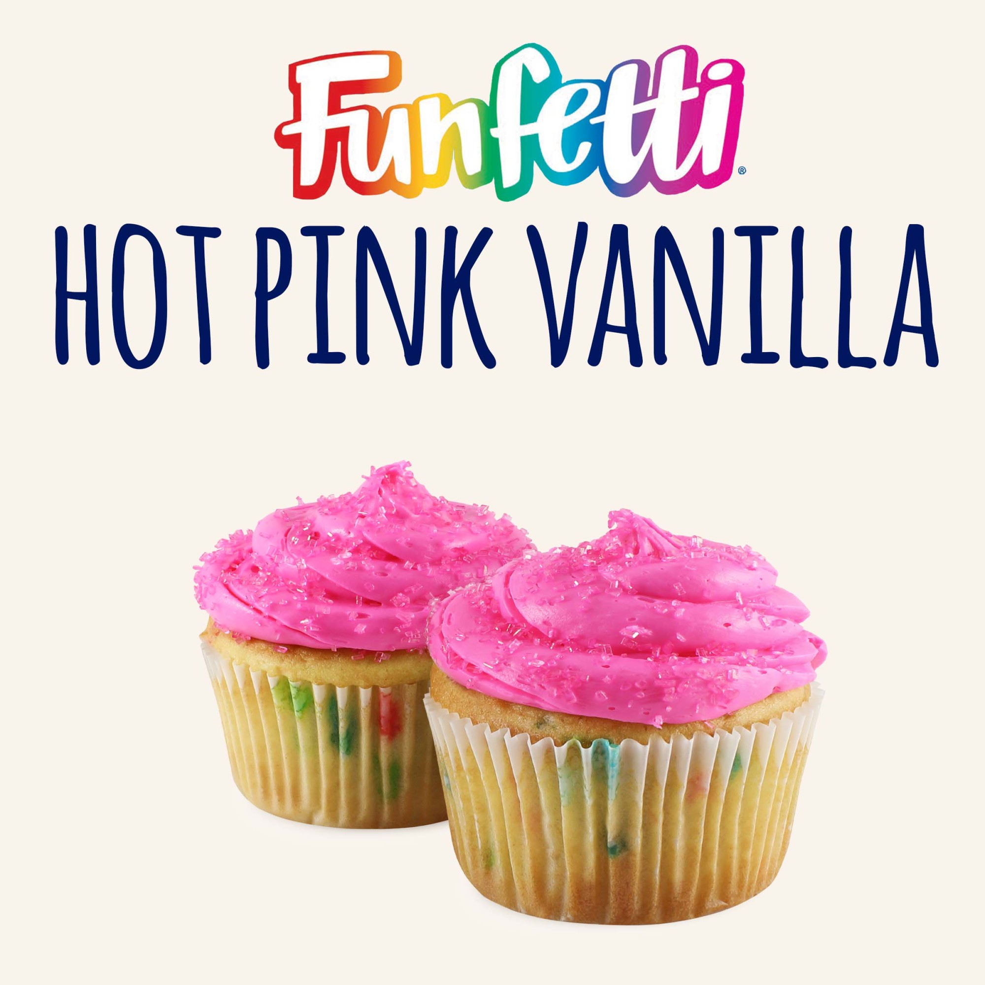 Pillsbury Funfetti Hot Pink Vanilla Frosting, 15.6 Oz Tub - image 3 of 7