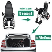 DIYAREA Portable Electric Wheelchair for Adults, Portable All Terrain Lightweight Wheelchairs, Foldable Motorized Power Wheel Chair