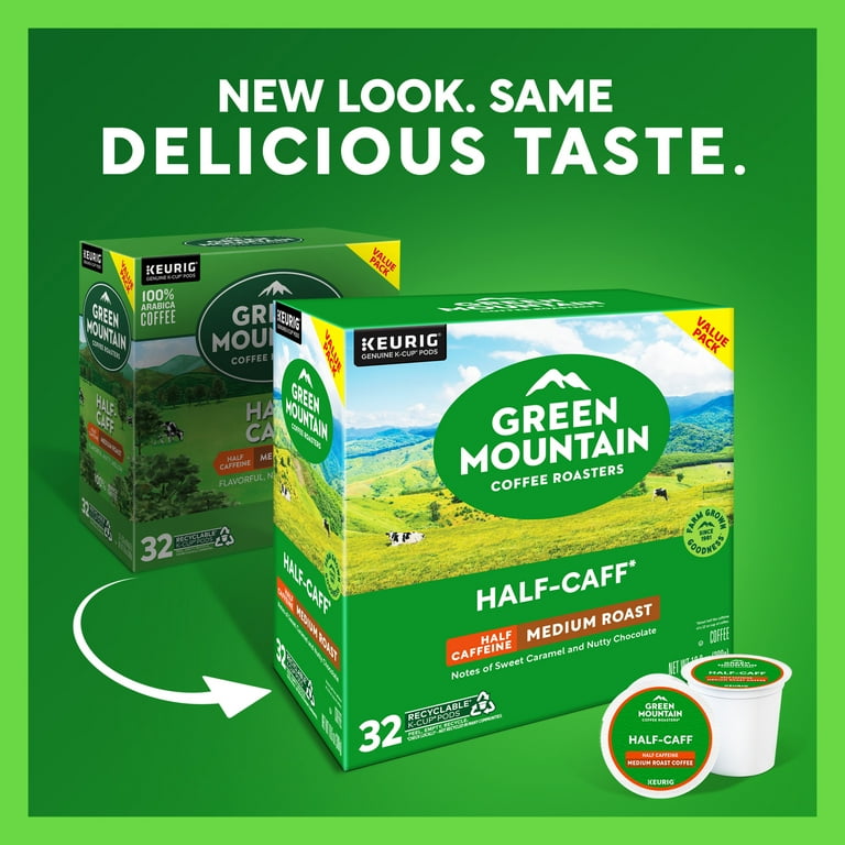 Green Mountain Coffee Roasters Half-Caff Keurig Blend Brew K-Cup