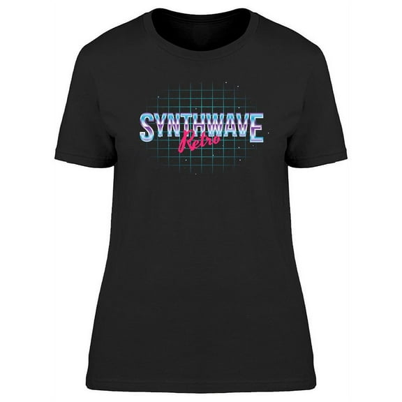 Synthwave Retro Laser Grid  T-Shirt Women -Image by Shutterstock, Female x-Large