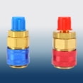 thumbnail image 1 of Qiilu R134a Auto Car Quick Coupler Connector Brass Adapters Low & High Side AC Manifold, Conversion Adapters,Refrigerant Quick Couplers, 1 of 4