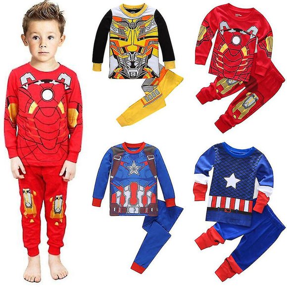 Ensemble de Pyjama de Superhéros pour Garçon, Tenue d'Intérieur Haut Pantalon Pjs Tenue de Nuit Z