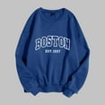 thumbnail image 2 of Fshinging Womens Sweatshirt Dressy Hoodless Pullover Hatless Sweatershirt Sports Casual Letter Printing Multi Color Top, 2 of 3