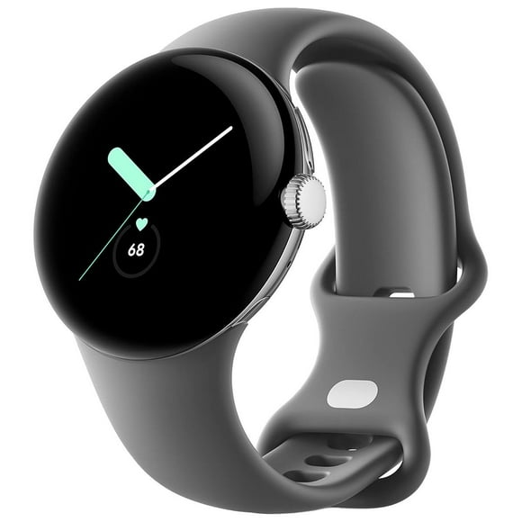 Google Pixel Watch (1st Gen) GWT9R (LTE + Wi-Fi) Silver Case/Charcoal Band 41mm (Used)