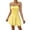 Yellow, variant on Women's Sexy Spaghetti Strap Ruched Mini Dress Layered A-Line Graduation Party Sundress