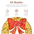 thumbnail image 5 of Best Choice Products 36in Pre-Lit Outdoor Christmas Wreath, LED Metal Holiday Decor w/ 120 Lights, Bow - Gold/Red, 5 of 7