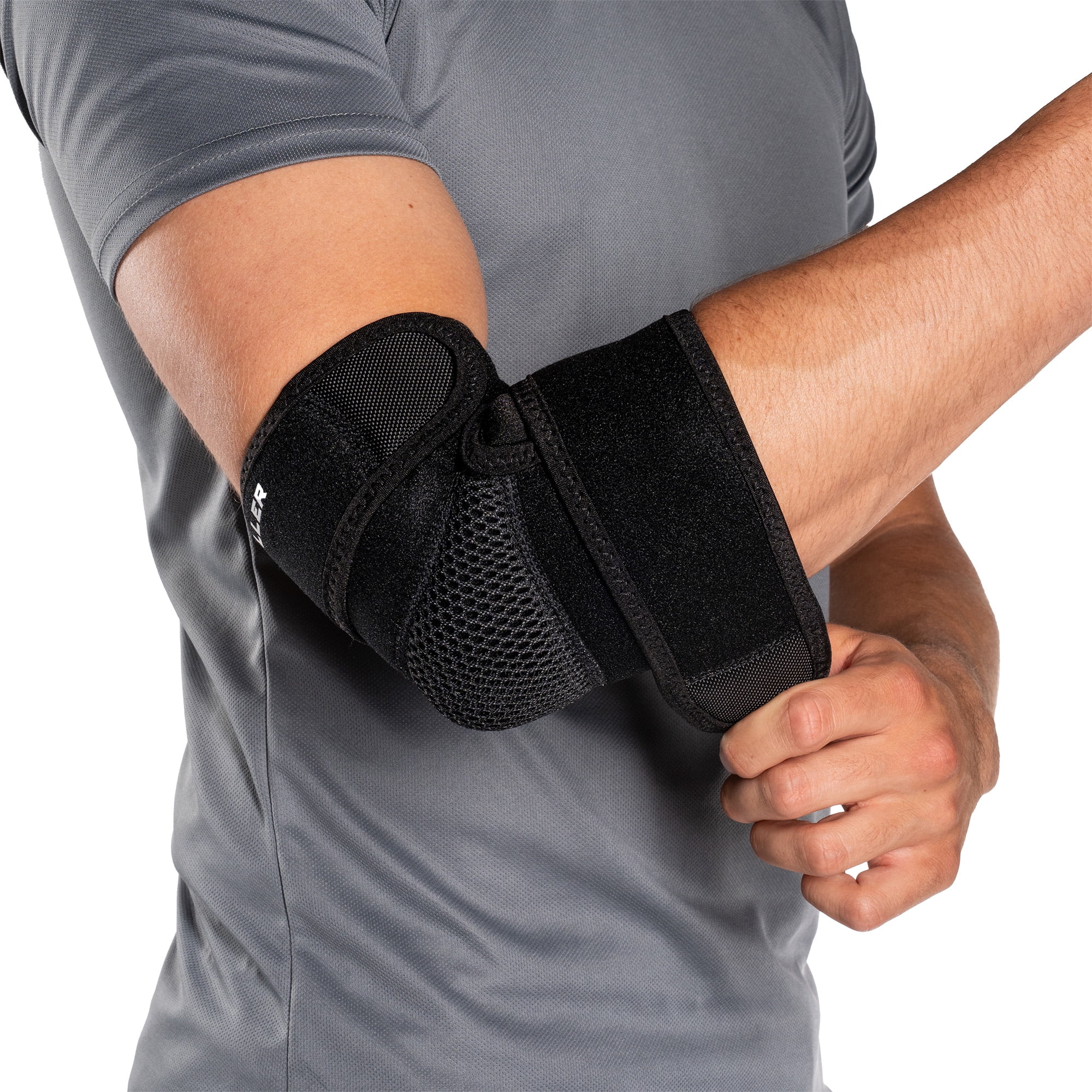 (2 pack) Mueller® Adjustable Elbow Support, One Size Fits Most, Compression Elbow Brace