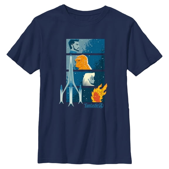 Boys The Fantastic Four: First Steps Family Profile Portraits T Shirt