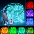 thumbnail image 1 of Luces de cuerda solares Nazuwke, 10 m, 18 colores, USB, solares para exteriores, 1 of 7