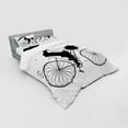 thumbnail image 3 of Ambesonne Black and White Bedding Set 3 Pcs, Woman Flowers, Twin XL, Black and White, 3 of 3