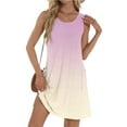 thumbnail image 1 of Liquidation d'Été 2025! Robe Grande Taille pour Femmes, Robe d'Été Décontractée Sans Manches à Col Rond Imprimée avec Poche, 1 of 5