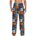 thumbnail image 3 of Daiia colorful plaid Dinosaur Men's Sleep Pant with Pockets and Drawstring,Pajama Pants-X-Large, 3 of 9