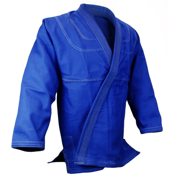 BJJ Jiu Jitsu Gi Jacket Top Only, 100% cotton Preshrunk, Single weave Blue Top