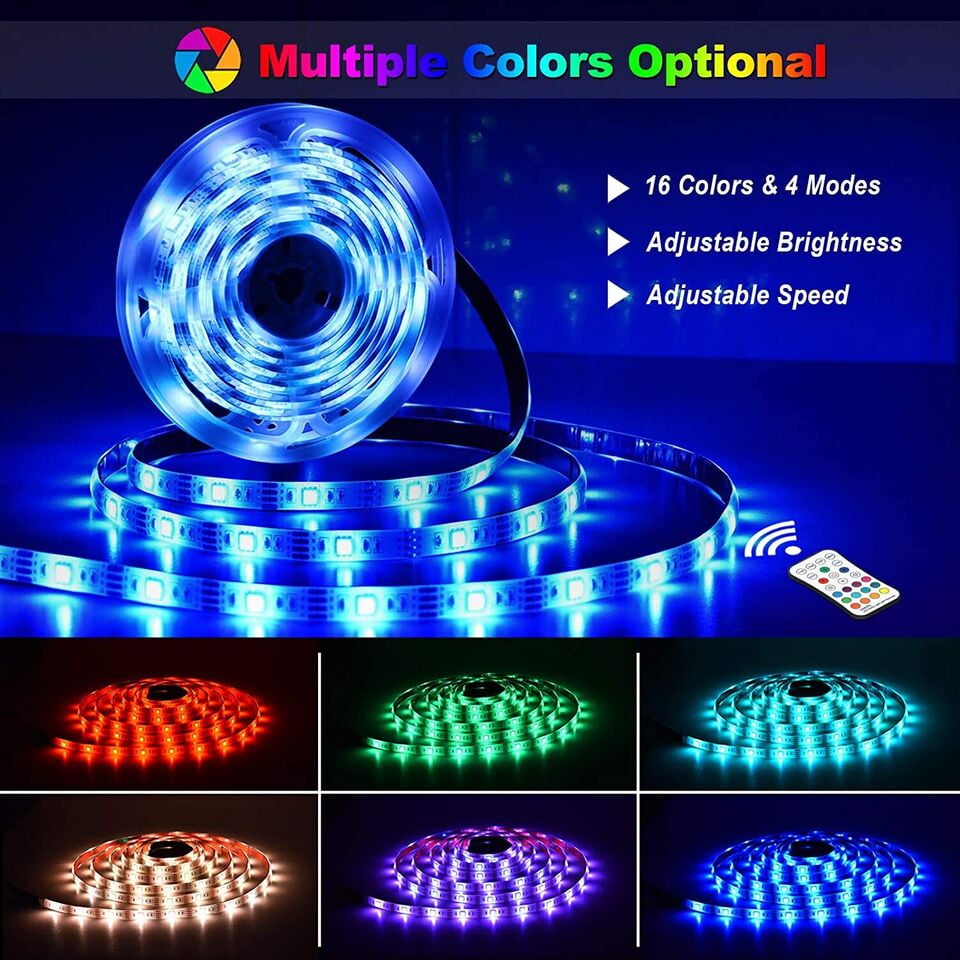2 BOX OF 100FT LED Strip Lights 5050 RGB Bluetooth Color Change Remote